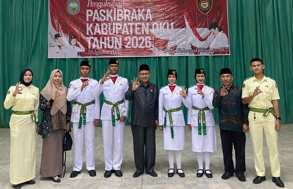 Empat Siswa MAN 1 OKU Dikukuhkan sebagai Paskibraka Kabupaten OKU Tahun 2026