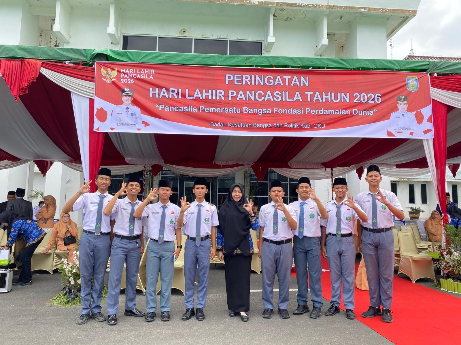 Perwakilan Siswa MAN 1 OKU Ikuti Upacara Peringatan Hari Lahir Pancasila Tahun 2026