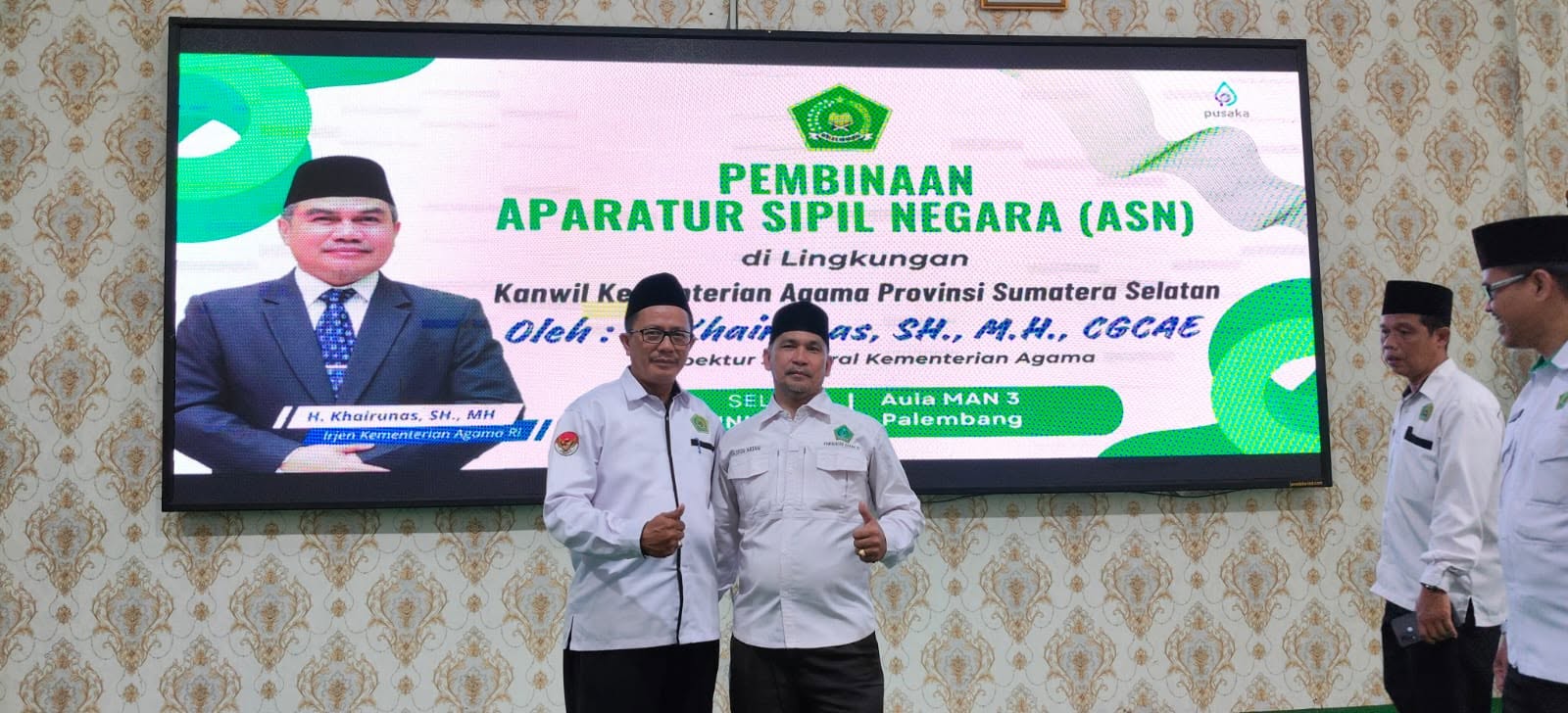 Kepala MAN 1 OKU Ikuti Pembinaan ASN oleh Inspektur Jenderal Kementerian Agama RI