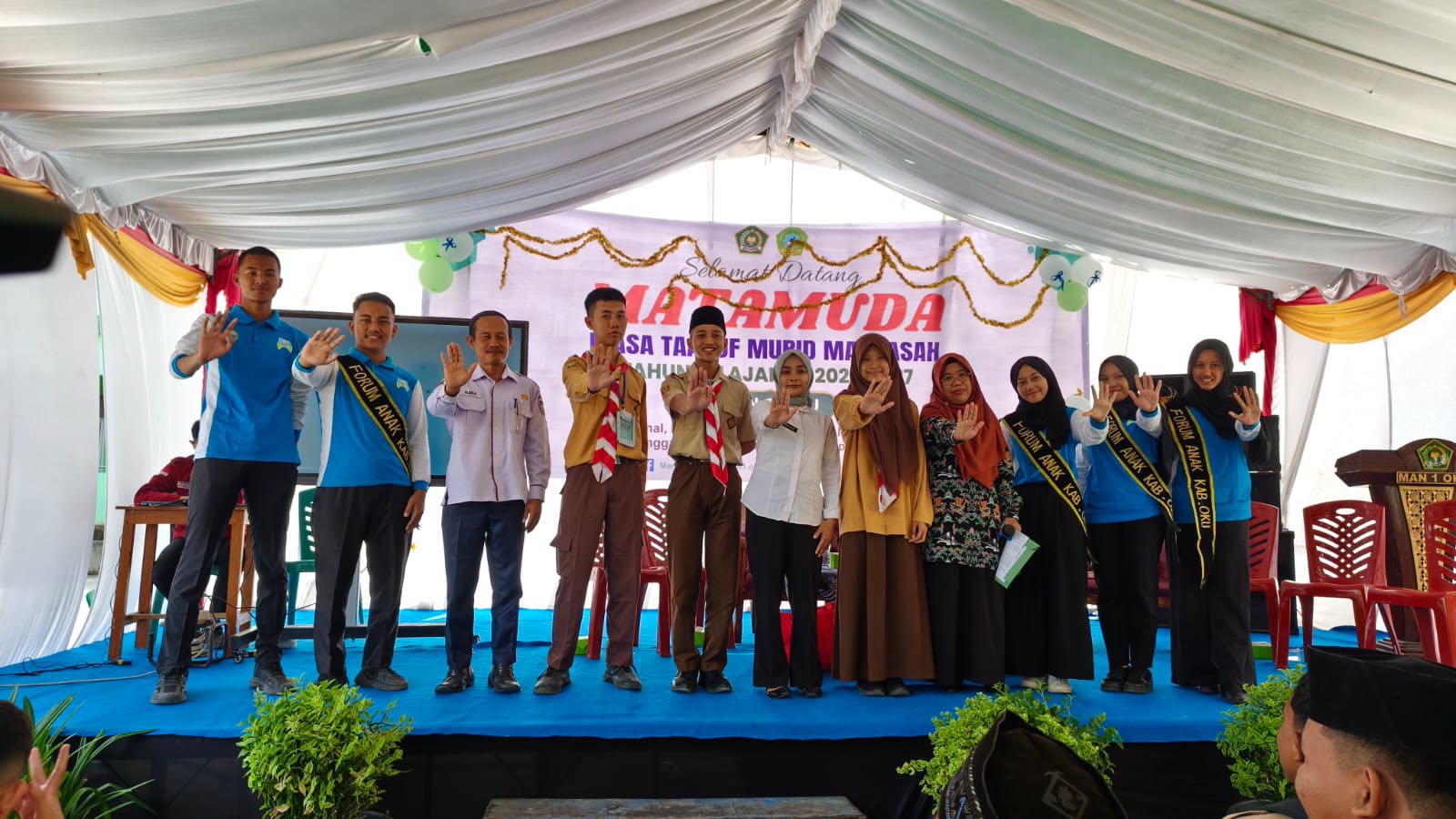 Hari Kedua MATAMUDA, Murid Baru MAN 1 OKU Ikuti Pembinaan Karakter